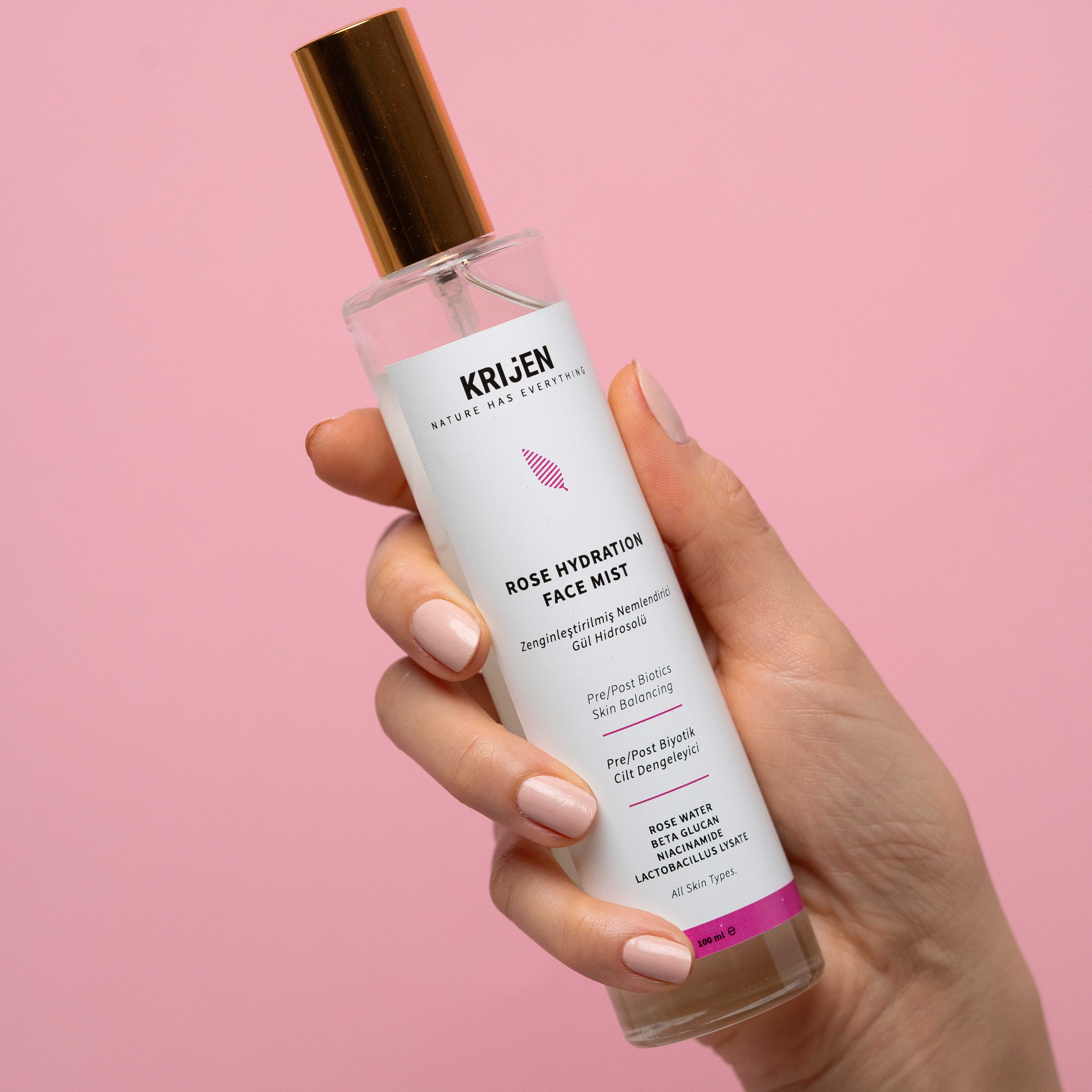 Enriched Hydrating Rose Hydrosol - Niacinamide & Oat Extract Face Mist (100 ML)