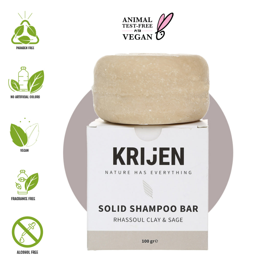 Rhassoul & Sage Shampoo Bar 100 Gr