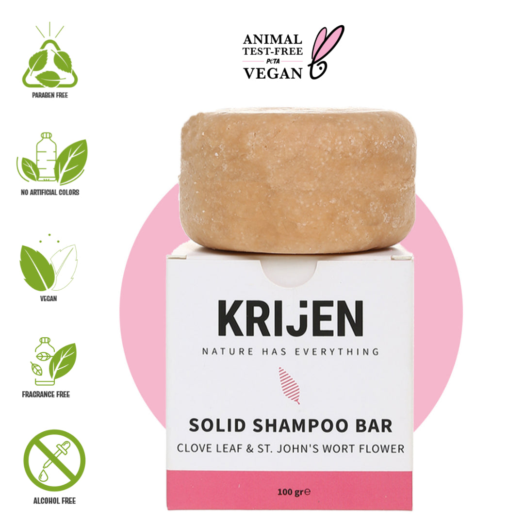 Kruidnagelblad & Sint-Janskruidbloem Shampoo Bar 100 Gr