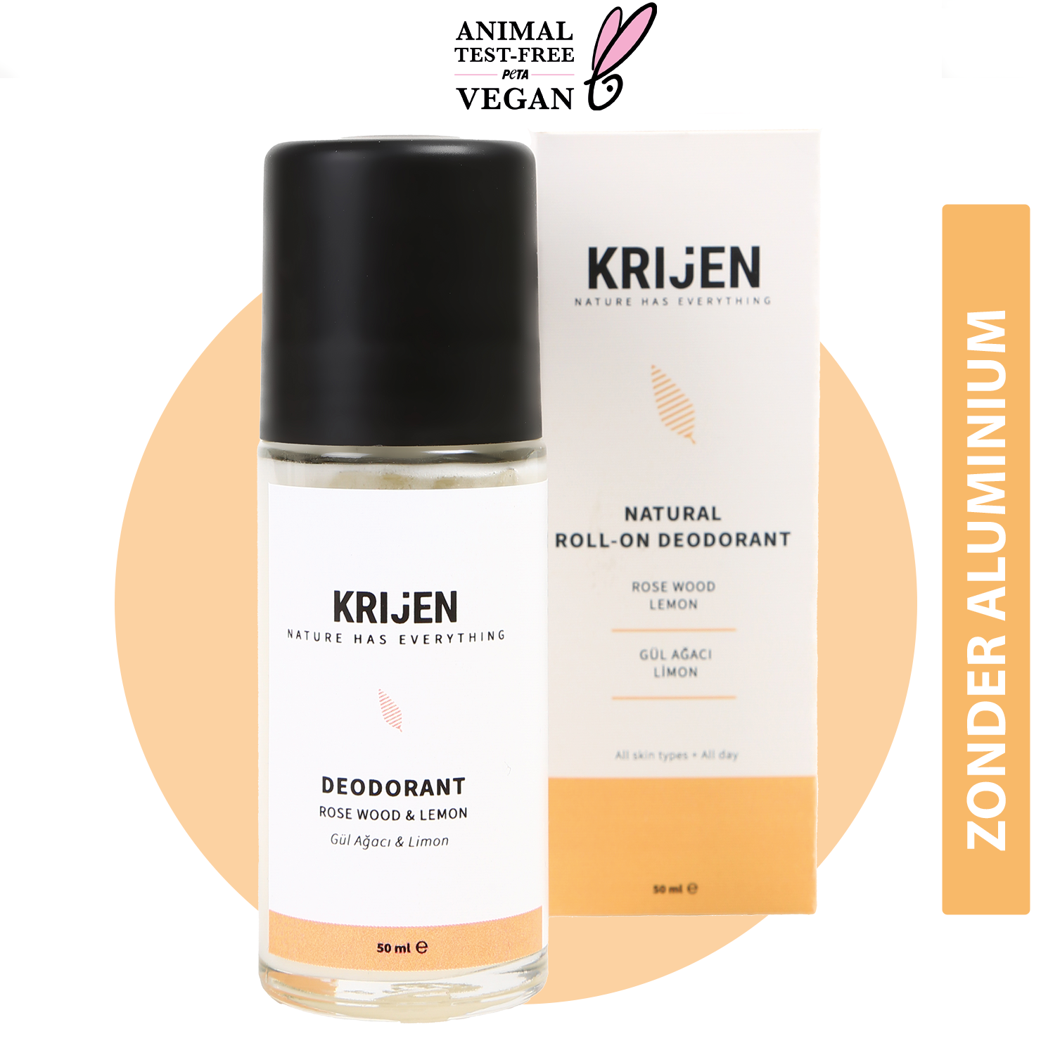 Rosewood & Lemon Roll-On Deodorant (50 ml)