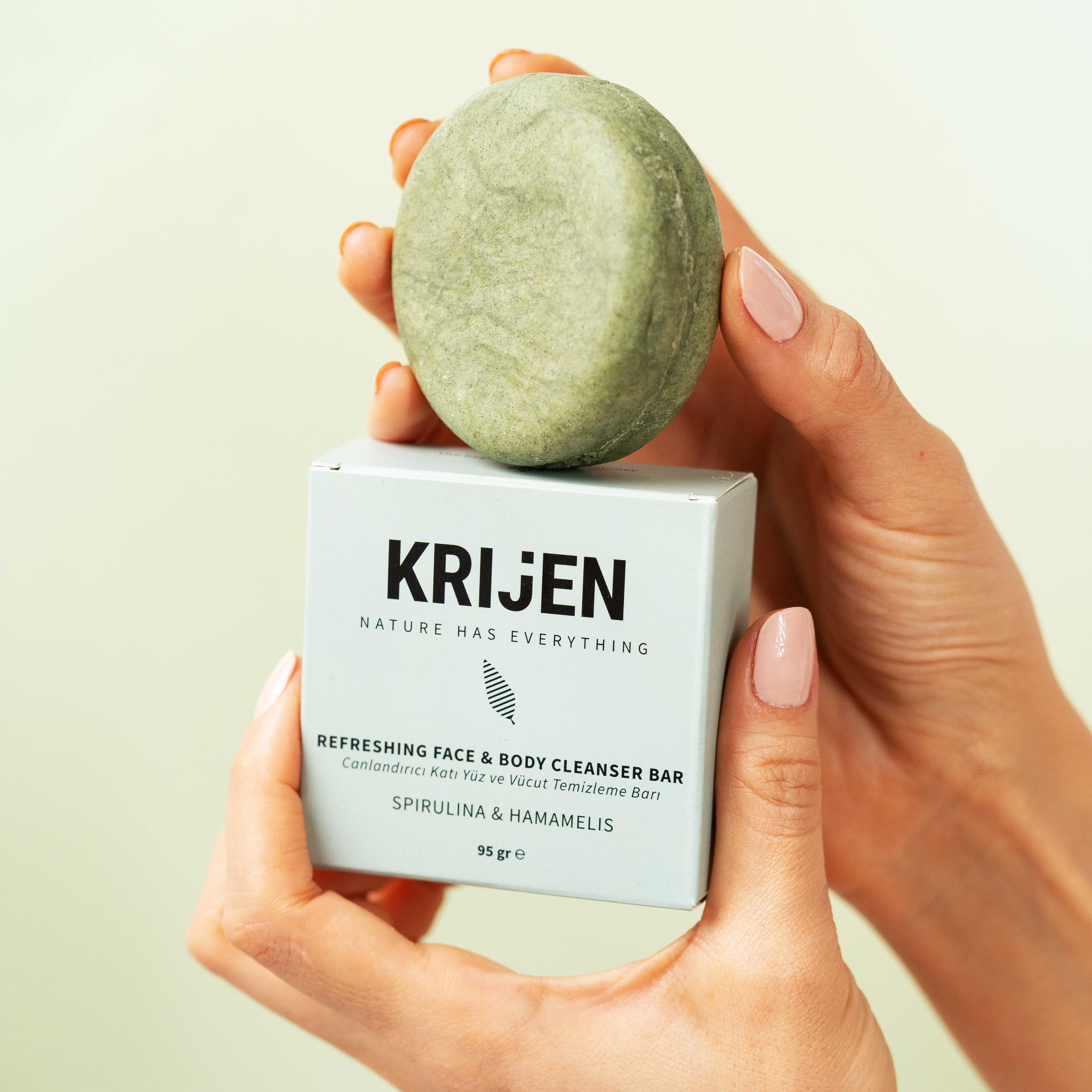 Revitalizing Spirulina & Witch Hazel Face and Body Cleansing Bar 95 gr