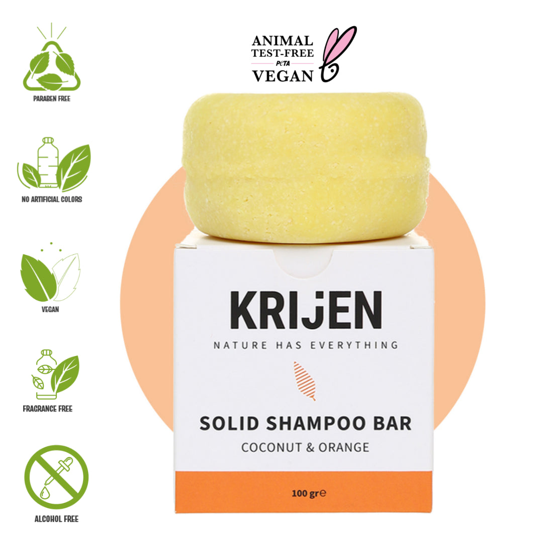 Kokosnoot & Sinaasappel Shampoo Bar 100 Gr