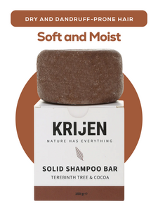 Terebinth Tree & Cocoa Solid Shampoo Bar 100 Gr – With Natural Loofah